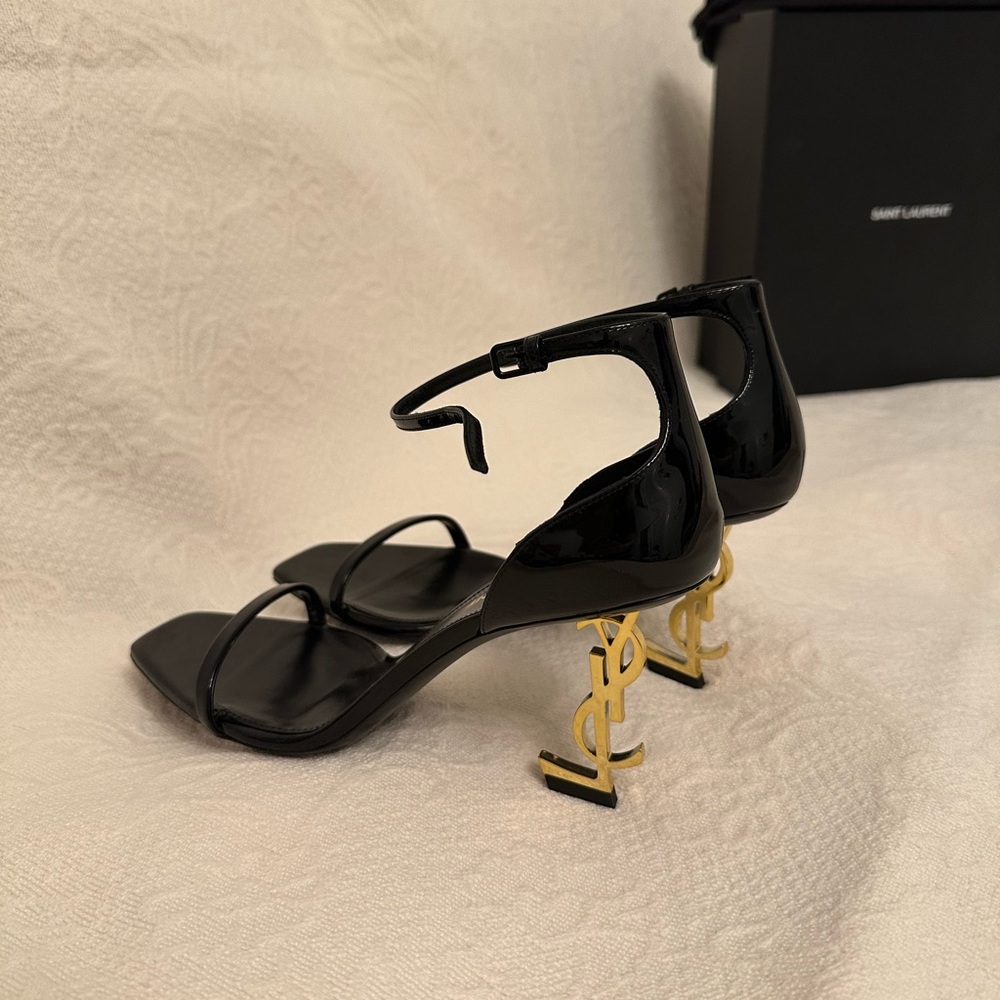Saint Laurent Opyum Sandals in Patent Leather - Picture 7 of 10